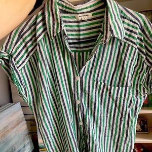 Max studio linen button down shirt